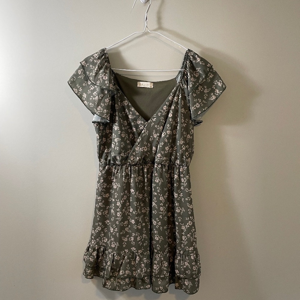 Altar'd State Green Floral Dress